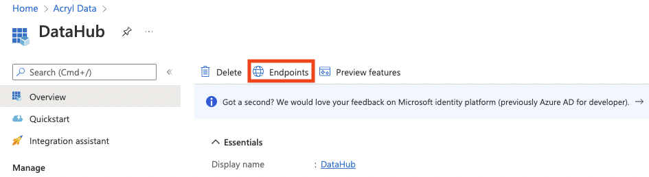 Azure AD Endpoints